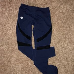 Purple mesh work legging